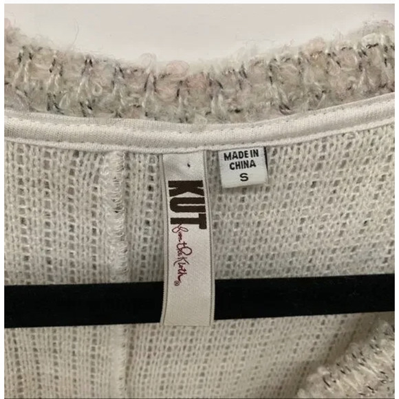 Kut From The Kloth Sweater Womens Small Gray V Neck Pullover Soft Knit Cozy Top - Picture 4 of 7